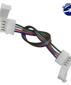 Διπλος Connector 10mm 15cm Για Ταινία LED RGB 7.2 & 14.4 Watt GloboStar 77402