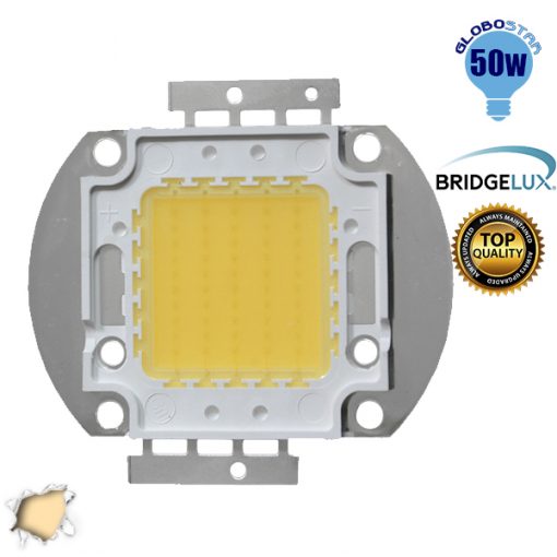 Υψηλής Ισχύος COB LED BRIDGELUX 50W 32V 4750lm Θερμό Λευκό 3000k GloboStar 50840