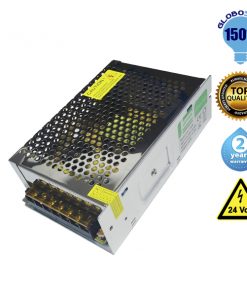 LED Ρυθμιζόμενο Τροφοδοτικό DC Switching 150W 24V 6.25 Ampere IP20 GloboStar 77464