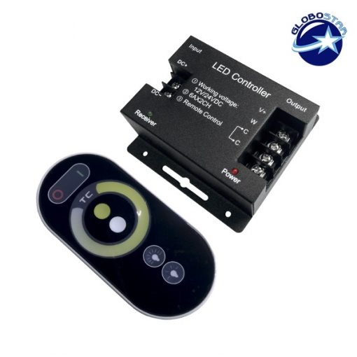 Ασύρματο LED Dimmer CCT με Χειριστήριο Αφής 2.4G 12v (144) - 24v (288w) GloboStar 77408
