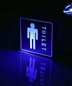 Alternative view of Διακοσμητικό Φωτιστικό LED Σήμανσης Αλουμινίου WC MAN GloboStar 75503