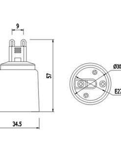 Πλαστικός Αντάπτορας από G9 σε E27 GloboStar 77394 17 317bhueqwfl