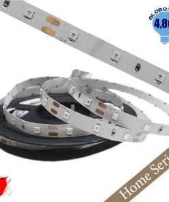 Ταινία LED Λευκή Home Series 5m 4.8W/m 12V 60LED/m 3528 SMD 200lm/m 120° IP20 Κόκκινο GloboStar 33403