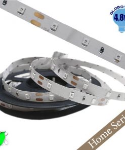 Ταινία LED Λευκή Home Series 5m 4.8W/m 12V 60LED/m 3528 SMD 200lm/m 120° IP20 Πράσινο GloboStar 33405