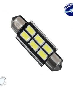 Σωληνωτός LED 39mm Can Bus με 6 SMD 5630 Ψυχρό Λευκό GloboStar 40159