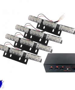 Εξωτερικά Φώτα Αστυνομίας STROBO LED 4x3 36W 10-30V IP65 Αδιάβροχα Μπλε & Κόκκινο GloboStar 88946