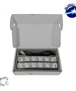 ΣΕΤ DRL Φώτα ημέρας Αυτοκινήτου 20 Watt 12 Volt DC Ψυχρό Λευκό 6000k GloboStar 43050 7 43050 004