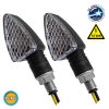 LED Φλάς Σετ 2 Τεμαχίων Μοτοσυκλέτας Universal Triangle με 15 LED Πορτοκαλί GloboStar 44540
