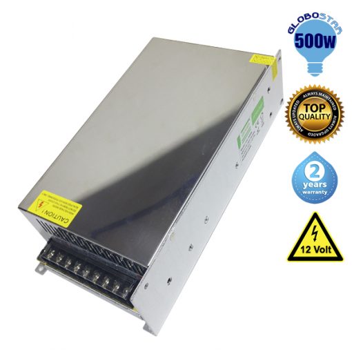 LED Ρυθμιζόμενο Τροφοδοτικό DC Switching 500W 12V 41.6 Ampere IP20 GloboStar 77467