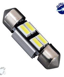 Σωληνωτός LED 31mm Can Bus με 4 SMD 5630 Ψυχρό Λευκό GloboStar 40153