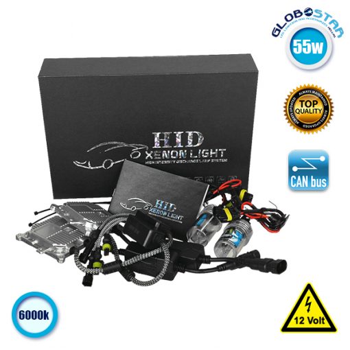 Σετ Φωτισμού Xenon Can Bus 55 Watt 12 Volt H11 Slim Ballast 6000k GloboStar 47395