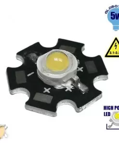 Υψηλής Ισχύος Star LED High Power 5W 3.2V Θερμό Λευκό 3000k GloboStar 47830