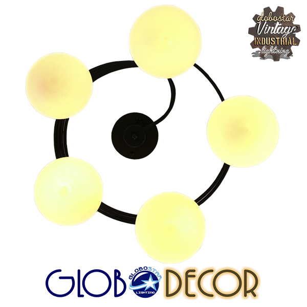 GloboStar® SELINA 01090 Μοντέρνο Φωτιστικό Οροφής Πολύφωτο Μαύρο Μεταλλικό με Λευκό Γυαλί Φ63 x Y47cm 11 GloboStar® SELINA 01090 Μοντέρνο Φωτιστικό Οροφής Πολύφωτο Μαύρο Μεταλλικό με Λευκό Γυαλί Φ63 x Y47cm - Image 9