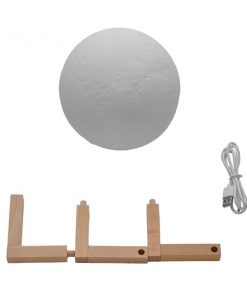 Επαναφορτιζόμενο Διακοσμητικό Ανάγλυφο Φωτιστικό Αφής 3D Moon 15cm 2 Χρωμάτων Ντιμαριζόμενο GloboStar 07028 19 492d10 02