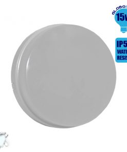 LED Panel Οροφής Πλαφονιέρα 15W 230V 1350lm 180° Αδιάβροχο IP54 Ψυχρό Λευκό 6000k GloboStar 05564