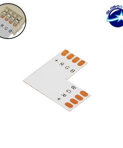 Connector L για Ταινία LED 7.2 & 14.4 Watt RGB GloboStar 52550