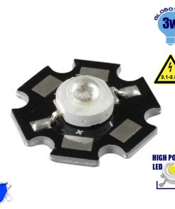 Υψηλής Ισχύος Star LED High Power 3W 3.2V Μπλε GloboStar 88975