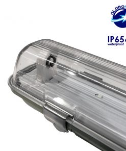 1 x 120cm Πλαστικό Σκαφάκι για Λάμπα Φθορίου LED Τροφοδοσίας Ενός Άκρου Αδιάβροχο IP65 GloboStar 40003 12 528a4b globostar ip65 t8 1 lamp fixture side