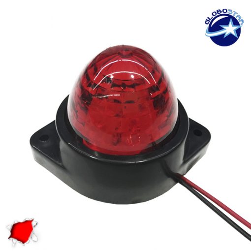 LED Πλευρικά Φώτα Όγκου Φορτηγών BULLET Αδιάβροχο IP66 6 SMD 24 Volt Κόκκινο GloboStar 75481