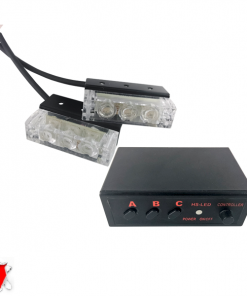 Εξωτερικά Φώτα Πυροσβεστικής STROBO LED 2x1 6W 10-30V IP65 Αδιάβροχα Κόκκινο GloboStar 88944