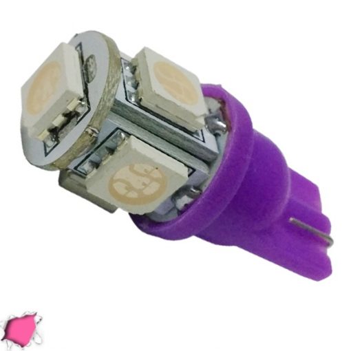 Λαμπτήρας LED T10 με 5 SMD 5050 Φούξια GloboStar 14041