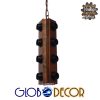 GloboStar® MORGAN 01102 Vintage Industrial Κρεμαστό Φωτιστικό Οροφής Πολύφωτο Καφέ Σκουριά Μεταλλικό Φ14 x Y43cm 2 5dc916 01102 01
