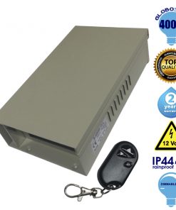 Ασύρματο Dimmable Τροφοδοτικό 400 Watt 12 Volt Rainproof Αδιάβροχο IP44 GloboStar 34243