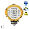 Προβολέας LED Εργασίας Κίτρινος Στρογγυλός 63W 10-30V 8820lm 30° Αδιάβροχος IP65 Ψυχρό Λευκό 6000k GloboStar 05189