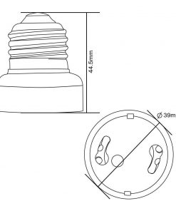 Πλαστικός Αντάπτορας από E27 σε GU10 GloboStar 02710 21 61hfoivensl. sl1000