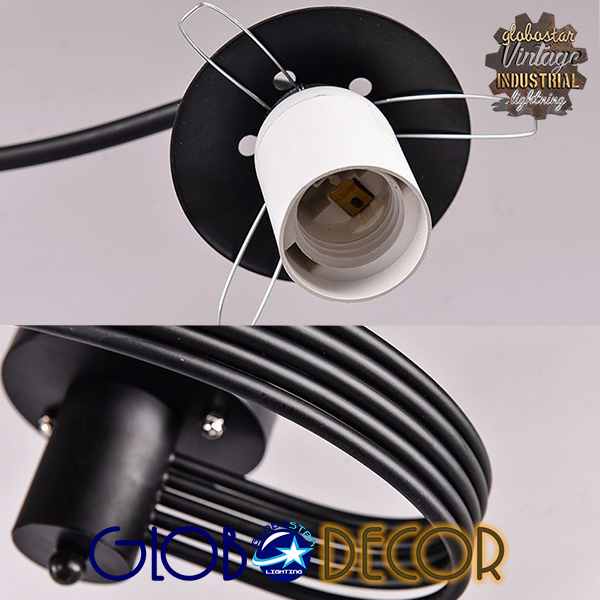 GloboStar® SELINA 01089 Μοντέρνο Φωτιστικό Οροφής Τρίφωτο Μαύρο Μεταλλικό με Λευκό Γυαλί Φ60 x Y45cm 6 GloboStar® SELINA 01089 Μοντέρνο Φωτιστικό Οροφής Τρίφωτο Μαύρο Μεταλλικό με Λευκό Γυαλί Φ60 x Y45cm - Image 4