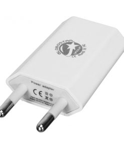 Φορτιστής USB 1 Θέσης Wall Adapter 1A 5V DC Λευκός GloboStar 69995 9 69995 4