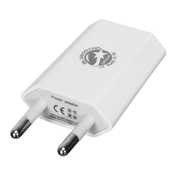 Φορτιστής USB 1 Θέσης Wall Adapter 1A 5V DC Λευκός GloboStar 69995 4 Φορτιστής USB 1 Θέσης Wall Adapter 1A 5V DC Λευκός GloboStar 69995 - Image 3