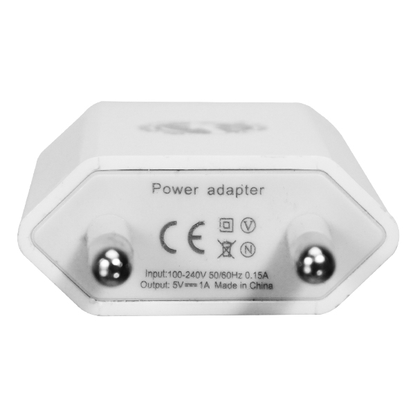 Φορτιστής USB 1 Θέσης Wall Adapter 1A 5V DC Λευκός GloboStar 69995 6 Φορτιστής USB 1 Θέσης Wall Adapter 1A 5V DC Λευκός GloboStar 69995 - Image 5