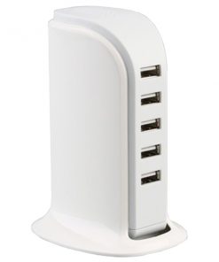 Alternative view of Επιτραπέζιος Φορτιστής USB 5 Θέσεων 6A 30 Watt 5V DC Λευκός GloboStar 69999