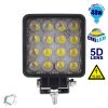 Προβολέας LED Εργασίας 5D Τετράγωνος 48W 10-30V 6720lm 30° Αδιάβροχος IP65 Ψυχρό Λευκό 6000k GloboStar 50100 2 7005c4 globostar working light 48w square 5d 6000k