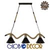 GloboStar® TYMEN 01189 Vintage Φωτιστικό Οροφής Τρίφωτο Μαύρο Μεταλλικό Καμπάνα με Μπεζ Σχοινί Μ86 x Π22 x Υ23cm 2 GloboStar® TYMEN 01189 Vintage Φωτιστικό Οροφής Τρίφωτο Μαύρο Μεταλλικό Καμπάνα με Μπεζ Σχοινί Μ86 x Π22 x Υ23cm