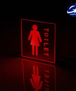 Alternative view of Διακοσμητικό Φωτιστικό LED Σήμανσης Αλουμινίου WC WOMEN GloboStar 75502