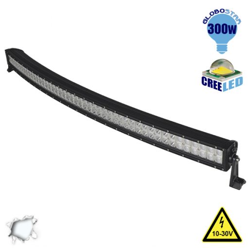 Μπάρα LED Curved CREE Combo 300W 10-30V 42000lm 30° & 60° Αδιάβροχη IP65 Ψυχρό Λευκό 6000k GloboStar 05194