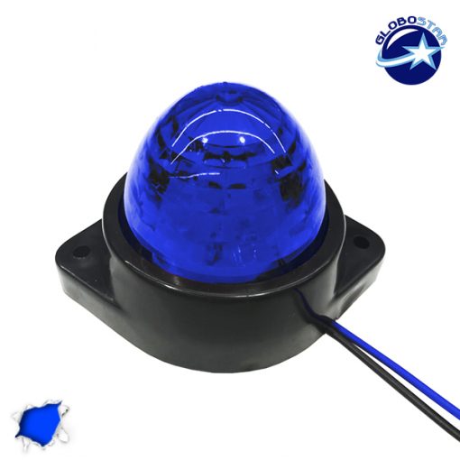 LED Πλευρικά Φώτα Όγκου Φορτηγών BULLET Αδιάβροχο IP66 6 SMD 24 Volt Μπλε GloboStar 75483