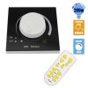 Ασύρματο LED Dimmer Τοίχου Μαύρο 220v (200w) Trailing Edge GloboStar 50050