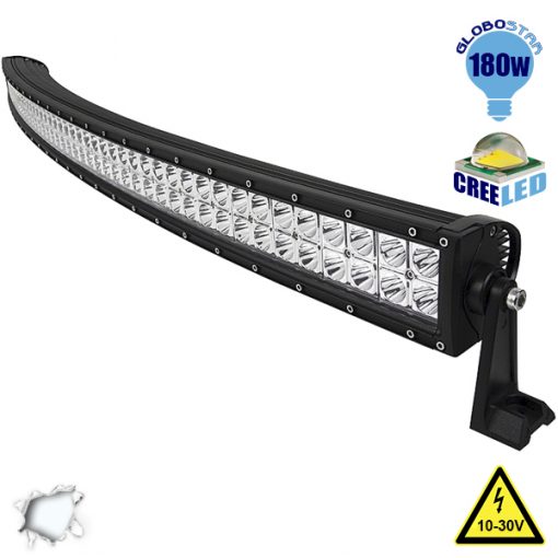 Μπάρα LED Curved CREE Combo 180W 10-30V 25200lm 30° & 60° Αδιάβροχη IP65 Ψυχρό Λευκό 6000k GloboStar 05191
