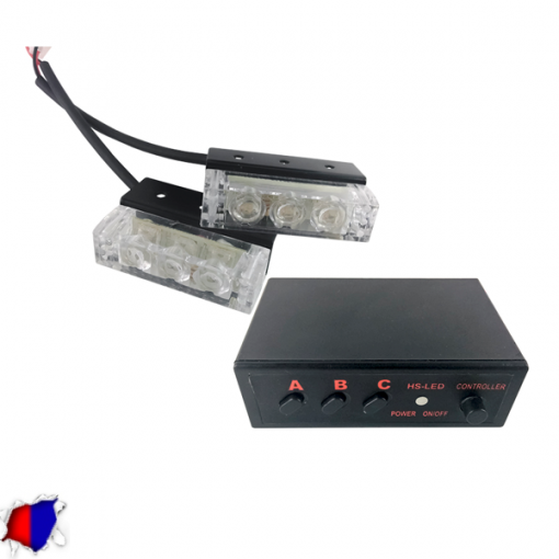 Εξωτερικά Φώτα Αστυνομίας STROBO LED 2x1 6W 10-30V IP65 Αδιάβροχα Μπλε & Κόκκινο GloboStar 33533