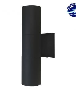 Φωτιστικό Τοίχου Wally Μαύρο Αλουμινίου Αδιάβροχο IP65 Up / Down Gu10 GloboStar 90062