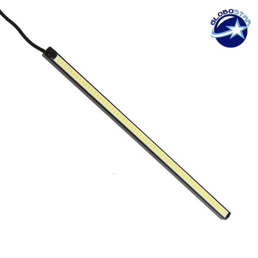 ΣΕΤ LED DRL 2 x Μπάρες Στεγανανές Αλουμινίου με COB LED 2x6 Watt IP65 6000k GloboStar 77363