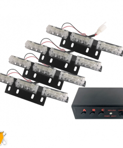 Εξωτερικά Φώτα Οδικής Βοήθειας STROBO LED 4x3 36W 10-30V IP65 Αδιάβροχα Πορτοκαλί GloboStar 88981