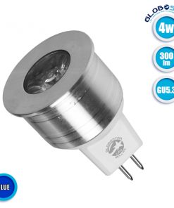 Λάμπα LED Σποτ MR11 GU5.3 4W 10V-30V 300lm 35° Μπλε GloboStar 88963