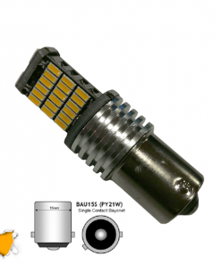 Λαμπτήρας BAU15S 45 SMD 4014 Can Bus 12v Πορτοκαλί GloboStar 04466