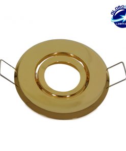 Χωνευτή Στρογγυλή Βάση για Spot MR11 Φ65 Χρυσή Κινούμενη GloboStar 90031