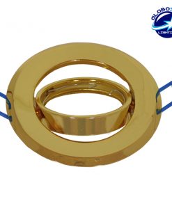 Χωνευτή Στρογγυλή Βάση για Spot Φ92 Χρυσή Κινούμενη GloboStar 90033