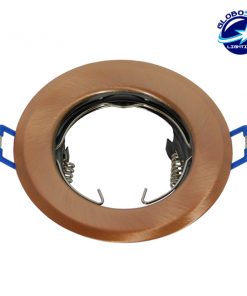 Χωνευτή Στρογγυλή Βάση για Spot Φ83 Χάλκινη Σταθερή GloboStar 90035